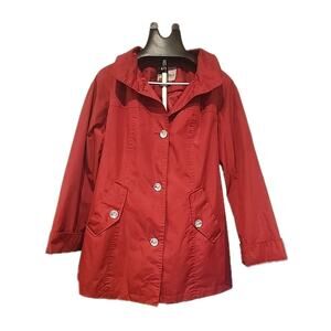 White Stag Hooded Raincoat WITH GEMS BUTTON size XL